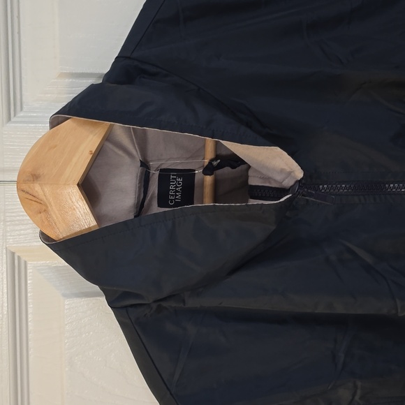 Vintage Cerruti Image Men's Full Zip Vest With Pouch Blue Drawstring Size Large* - Picture 6 of 17